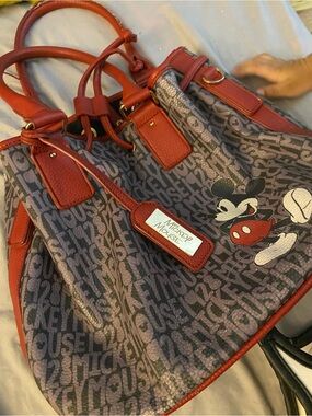 Disney Mickey Mouse Logo Tote with Red Trim
